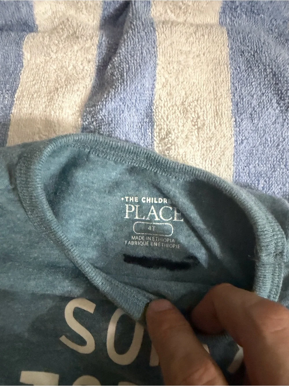 The Children's Place Size 4t Nap has been cancelled Teal Graphic Tee